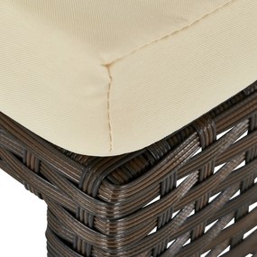 Sconto Záhradná pohovka NEAPEL hnedá/béžová