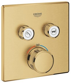 GROHE Grohtherm SmartControl - Termostat pre podomietkovú inštaláciu s 2 ventilmi, kartáčovaný Cool Sunrise 29124GN0