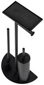 WENKO 26060100 - Súprava na WC COSENZA 32,5x72 cm čierna