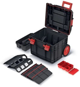 Kufr na nářadí CEBLOCCK ALLU LOG 45 x 38 x 38,8 cm černo-červený