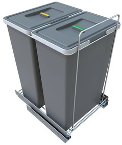 Plastový odpadkový kôš na triedený odpad/vstavaný 35 + 35 l Ecofil - Elletipi