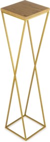 STOJAN NA KVETINÁČ LOFT6 100X24X24 CM ZLATÁ/HNEDÁ