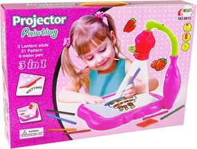 LEAN Toys Detský projektor na kreslenie Kvietok s príslušenstvom