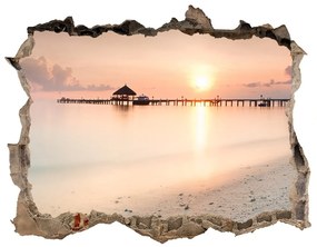 Nálepka fototapeta 3D výhled Beach maledivy nd-k-87760968