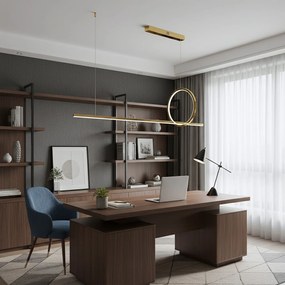 Závěsný LED lustr LHJ111-CP C zlatý/teplá bílá