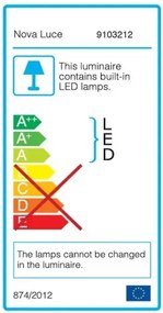 LED luster Nocci 5 čierne