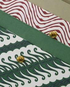House Doctor Úložný kartónový box Red/Green Červený