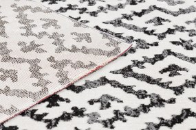 Moderný koberec MUNDO E0621 geometrický outdoor béžový / čierny