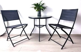 TRENDIE Zostava záhradného nábytku - 2 stoličky a stôl 65cm polovičný