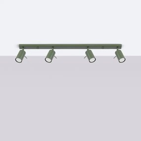 Sollux SL.1504 - Bodové svietidlo RING 4xGU10/10W/230V zelená