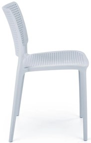 Svetlomodrá plastová stolička K514