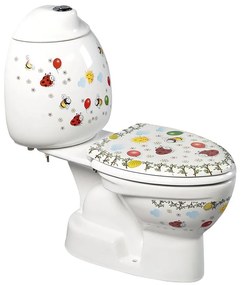 Sapho Sapho, KID detské WC kombi vr.nádržky, spodný odpad, farebná potlač, CK301.400.0F