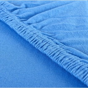 Plachta posteľná modrá jersey EMI, Detská plachta 60x120