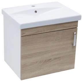 Kúpeľňová skrinka s umývadlom Naturel Vario Dekor 60x51x40 cm dub bardolino mat VARIO260BIDB, 1 ks