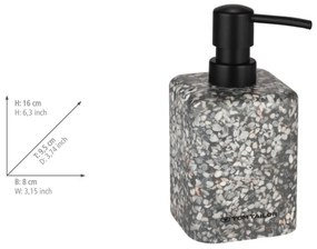 Sivý dávkovač mydla z polyresínu 270 ml Tom Tailor T-Terrazzo – Wenko