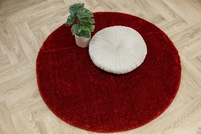 Kúpeľňový koberček Malmo červený, kruh