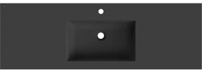 Mexen Otis, umývadlo na zapustenie 141 x 46,5 cm, čierna matná, 25181471