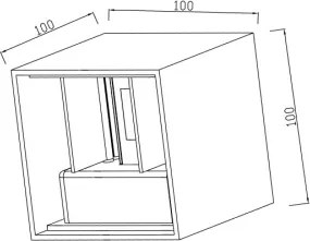 Immax 08510L - LED vonkajšie nástenné svietidlo DICE LED/6W/230V 3000K IP65