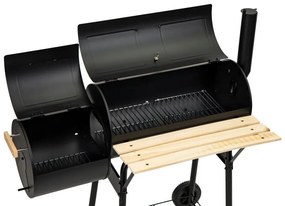 Veľký záhradný gril - 2 v 1 udiareň, teplomer + grilovacie príslušenstvo MODERNHOME - JY-061