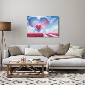 Obraz - Ružový strom srdca (90x60 cm)