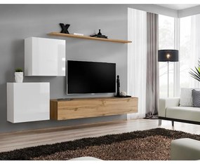 Obývacia stena Switch V Biely/Wotan