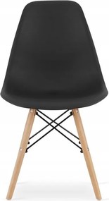 Jedálenská zostava TODI 80cm okrúhly stolový set biely a 2 stoličky OSAKA čierne + 2 stoličky OSAKA čierne  ZADARMO