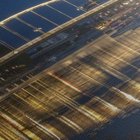 Obraz mosta s fontánou (120x50 cm)