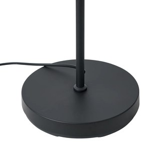 Stojacia lampa Art Deco čierna s čiernym perím - Peahen