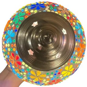 Mosaic lampa orientálna stolná Globe KVETY Ø15