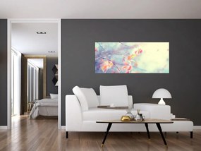 Obraz - Lístky v ľade (120x50 cm)