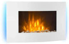 Klarstein Lausanne, elektrický krb, 2000 W, LED plamene, diaľkové ovládanie, biely