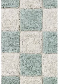 Svetlomodro-krémový prateľný ručne tkaný bavlnený koberec 120x160 cm Kitchen Tiles Blue Sage – Lorena Canals
