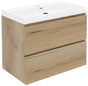 Kúpeľňová skrinka s umývadlom SAT B-Way 59x50x45 cm dub mat BWAY260OAKU4, 1 ks