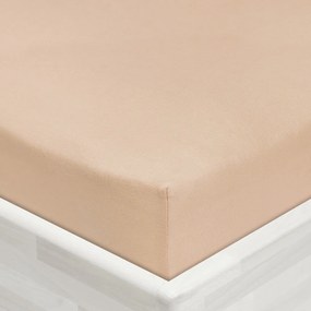 Jersey napínacie prestieradlo JR-033 Béžové 140 x 200 - výška 20 cm