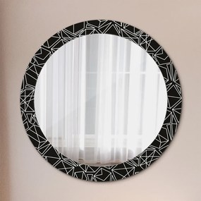 Okrúhle ozdobné zrkadlo Geometrický vzor fi 80 cm