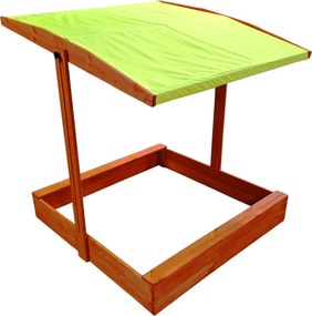 Producent niezdefiniowany Drevená pieskovisko 120 x 120 cm so strechou, uzatvárateľné SP0838