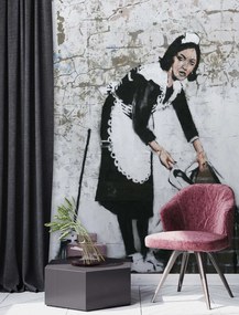 Gario Fototapeta Maid Banksy - street art mural Materiál: Vliesová, Rozmery: 100 x 140 cm