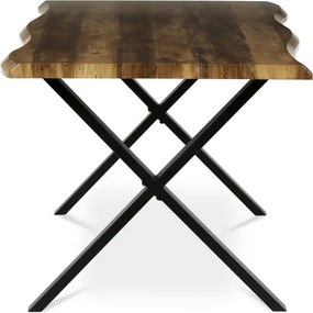 Jedálenský stôl 180x90 cm HT-F4318 OLW stare drevo / čierne nohy