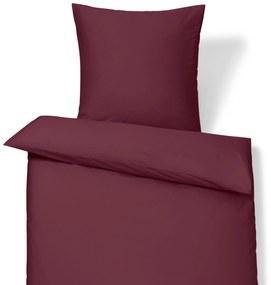 Posteľná bielizeň z bavlny a saténu, vínová, štandardná veľkosť