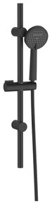 Invena Kalitea, sprchový stĺp 70cm s ručnou sprchovou hlavicou, ručná hlavica 2-funkcie, čierna matná, INV-AU-72-Z04-V