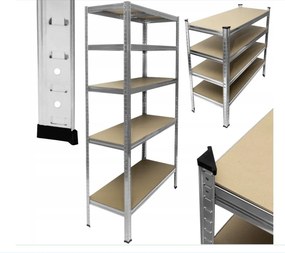 AKCIA - Balíček : 10x Regál 180x90x40 cm 5polic zinkovaný kovový