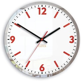 Nástenné hodiny solárne 30 cm červené