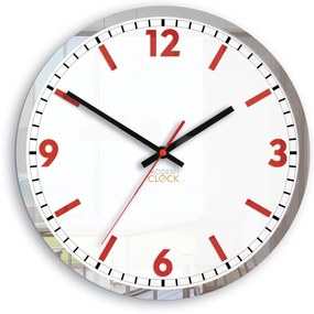Nástenné hodiny solárne 30 cm červené
