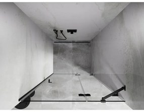 Mexen, Mexen Lunar pravé otočné sprchové dvere 105 cm, priehľadné, pištoľovo šedé kartáčované - 834-105-000-66-00-P