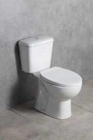 Aqualine Aqualine, MANUEL WC kombi misa s nádržkou vrátane splachovacej súpravy, spodný odpad, biela, PS8814