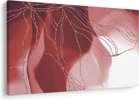 Obraz - Červená abstraktná kvetina N⁰1 (90x60 cm)