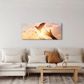 Obraz - Holubica, leť! (120x50 cm)