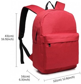 Konofactory Červený ľahký batoh do školy "Basic" 12L