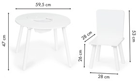 Stôl stôl +2 stoličky detský nábytok ECOTOYS