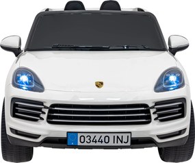 Ramiz Porsche Cayenne S batéria pre deti Paint Biela SUV + diaľkové ovládanie